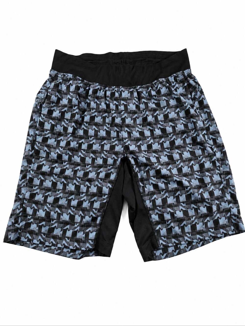 Lululemon T.H.E. Short 9" Lined Men's M Blue Black Geometric